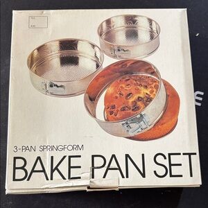 Bake Pan Set - Silver 3-Piece Springform Cake Pans